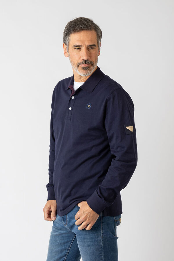 Privata Polo básica de manga comprida Azul