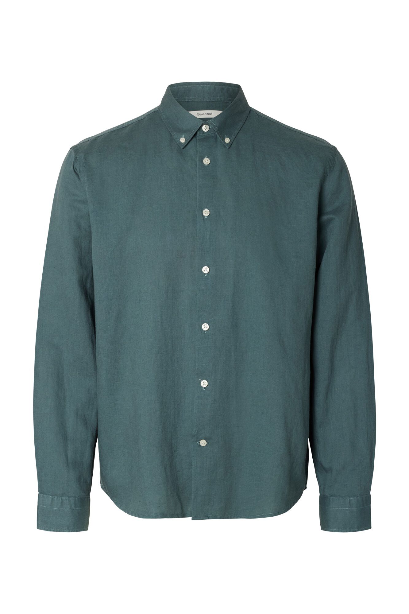 Selected Camisa de manga comprida em linho