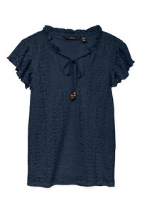 Vero Moda Top vazado com mangas franzidas