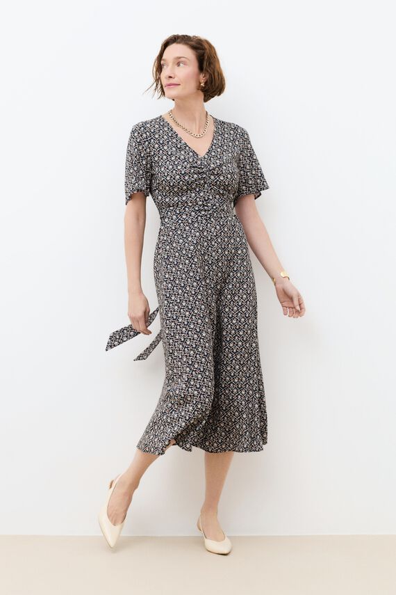 Vestido midi estampado
