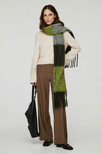 Cortefiel Checked scarf Green