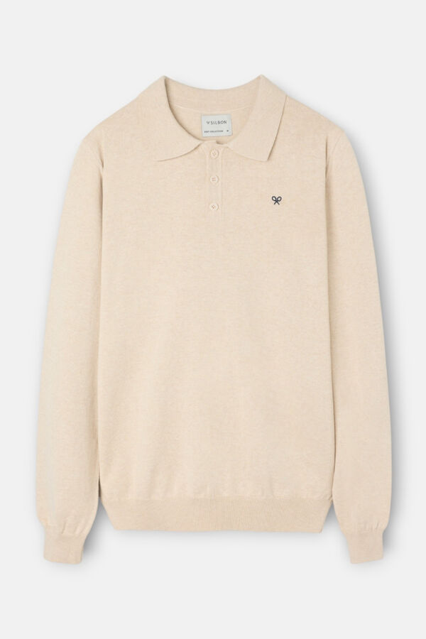 Silbon Camisola de gola polo Tostado