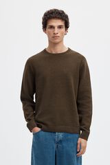 Selected Camisola 100% algod&atilde;o org&acirc;nico Castanho