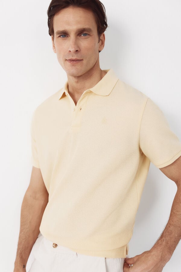 Cortefiel Polo shirt link structure Yellow