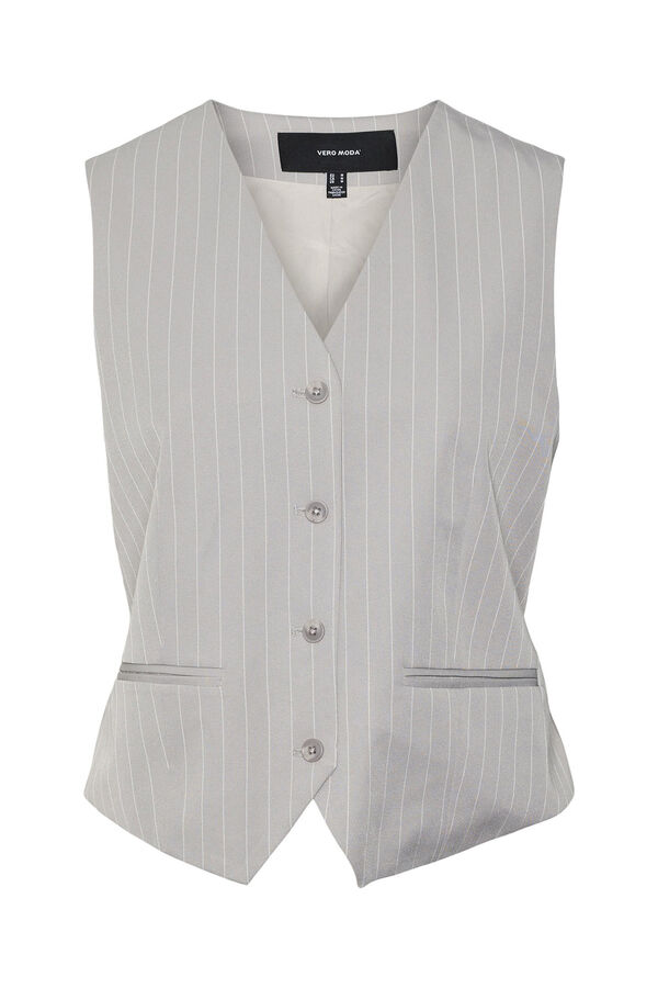 Cortefiel Formal striped waistcoat Grey