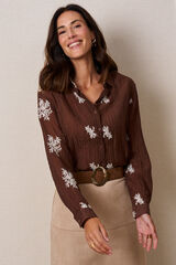 Polín Et Moi Camisa bordada Tuly Castanho