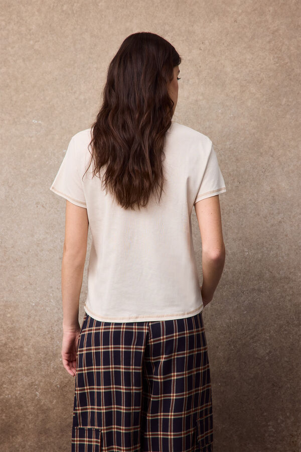 Slowlove T-shirt rosa SlowLove Ecru