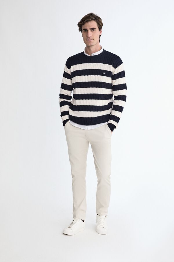 Street Monkey Striped jumper Navy