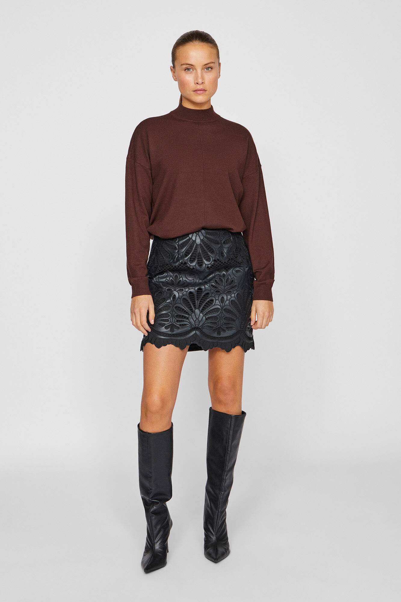 Cortefiel Falda corta polipiel