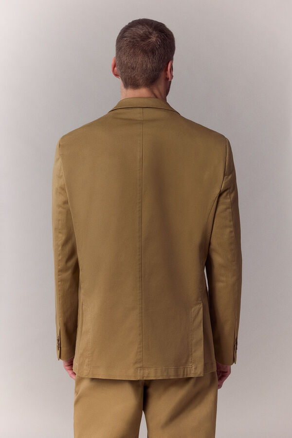OOTO Blazer coordenado em algod&atilde;o Castanho
