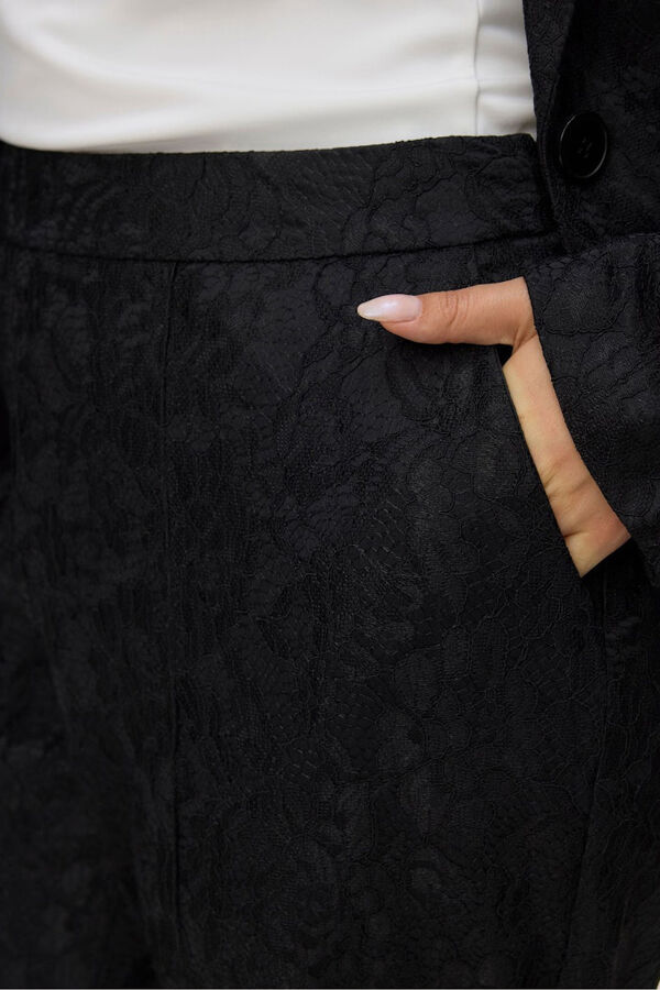 Vero Moda Curve Calça plus size de renda renda Preto