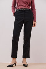 Cortefiel Falda evasé midi Negro