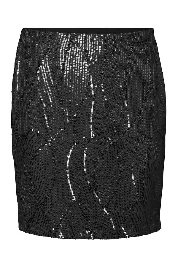 Vero Moda Saia de lantejoulas Preto