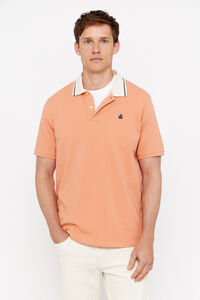 Cortefiel Polo shirt with contrast collar Orange
