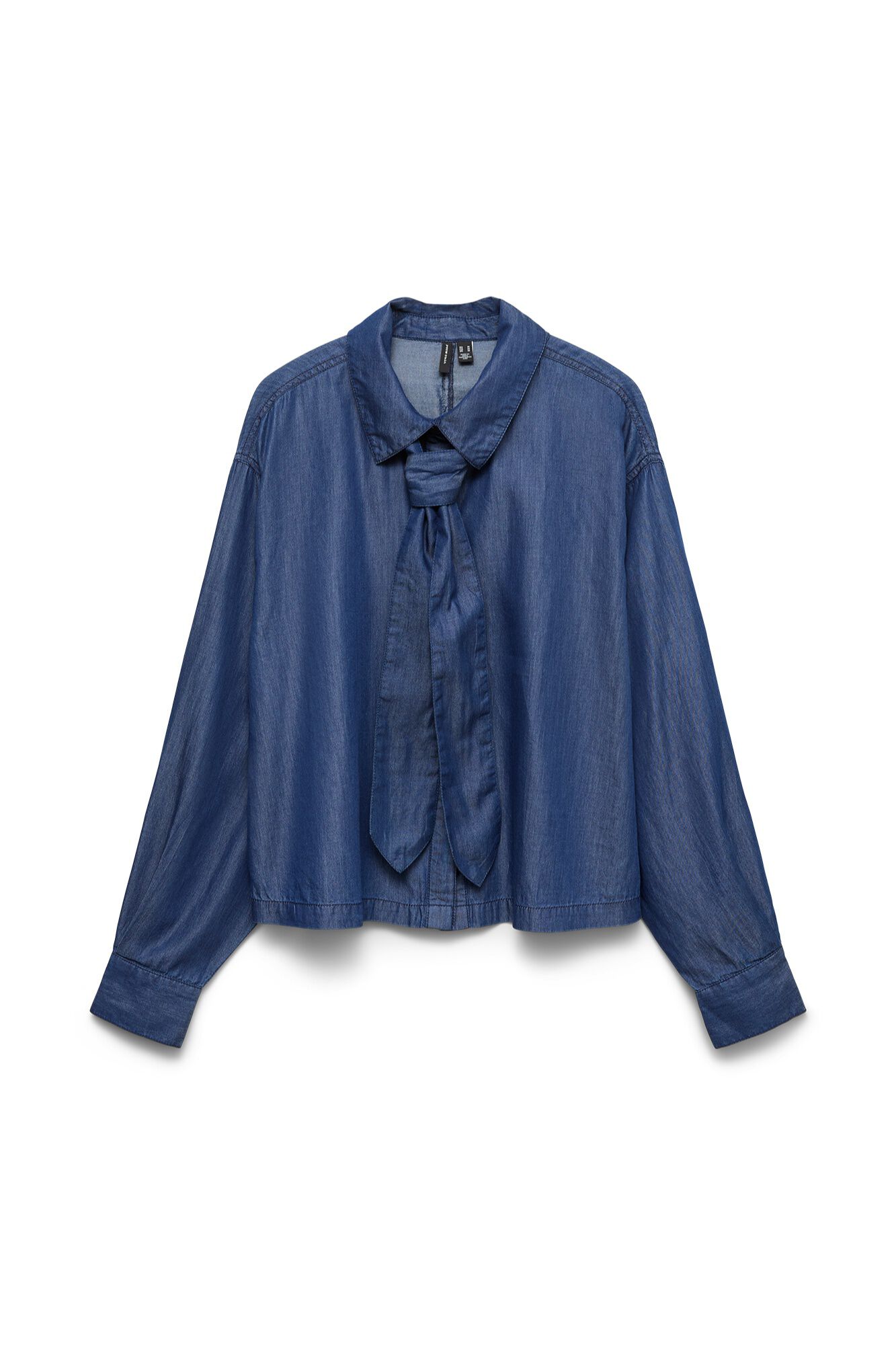 Vero Moda Camisa de ganga leve com la&ccedil;o