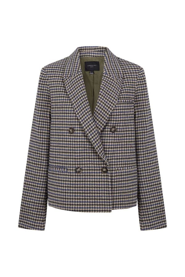 Cortefiel Short blazer Printed blue