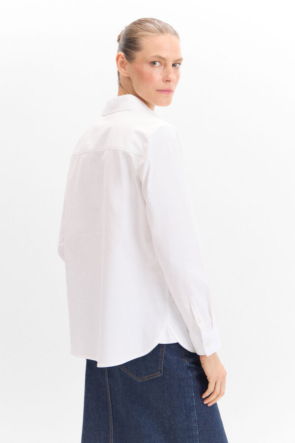 Cortefiel Sustainable COTTON SHIRT White