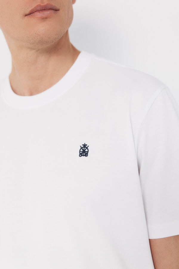 Cortefiel Camisola básica com bolso Branco