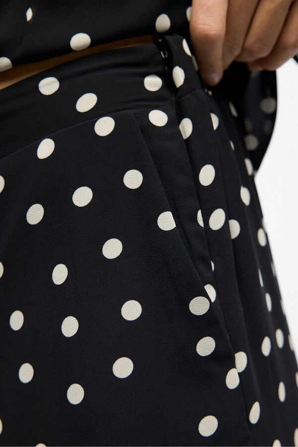 Object Calça de gaze estampada Preto