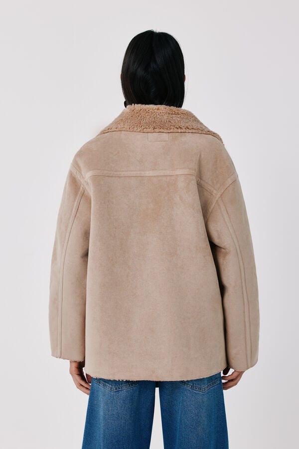 Cortefiel Double-faced jacket Dark brown