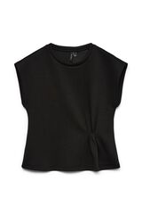 Vero Moda Ruched side top Black