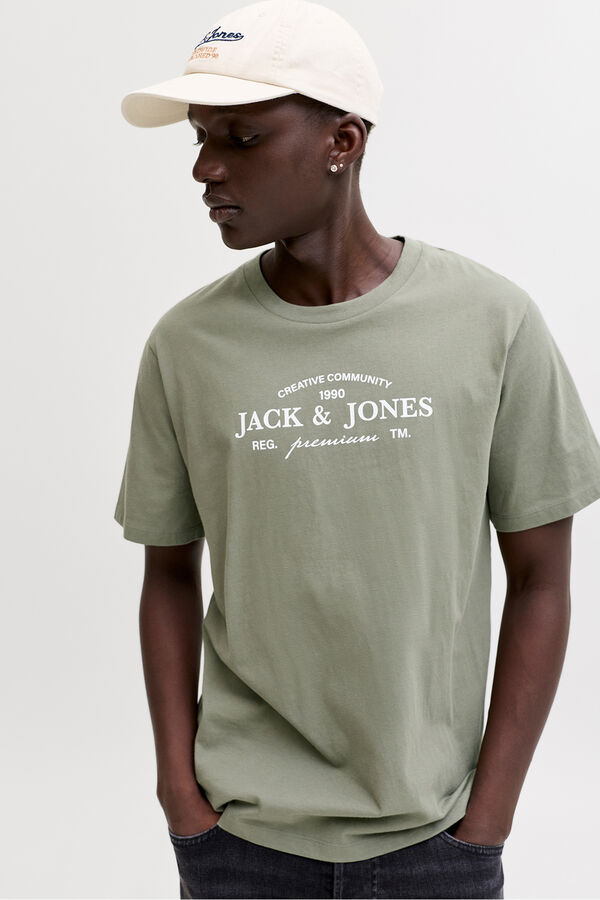 Jack & Jones Cotton regular fit T-shirt Green
