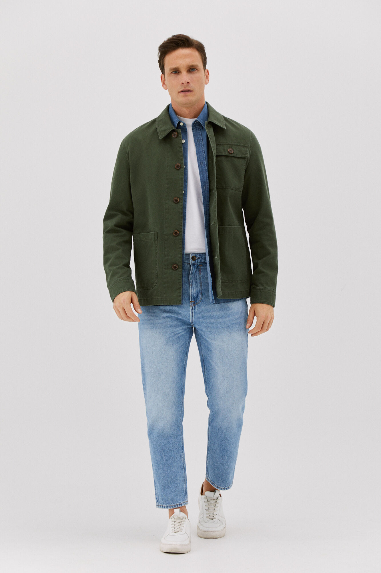 Washed cotton best sale jacket mens