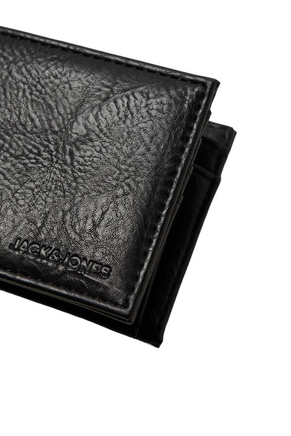 Cortefiel Faux leather card holder Black