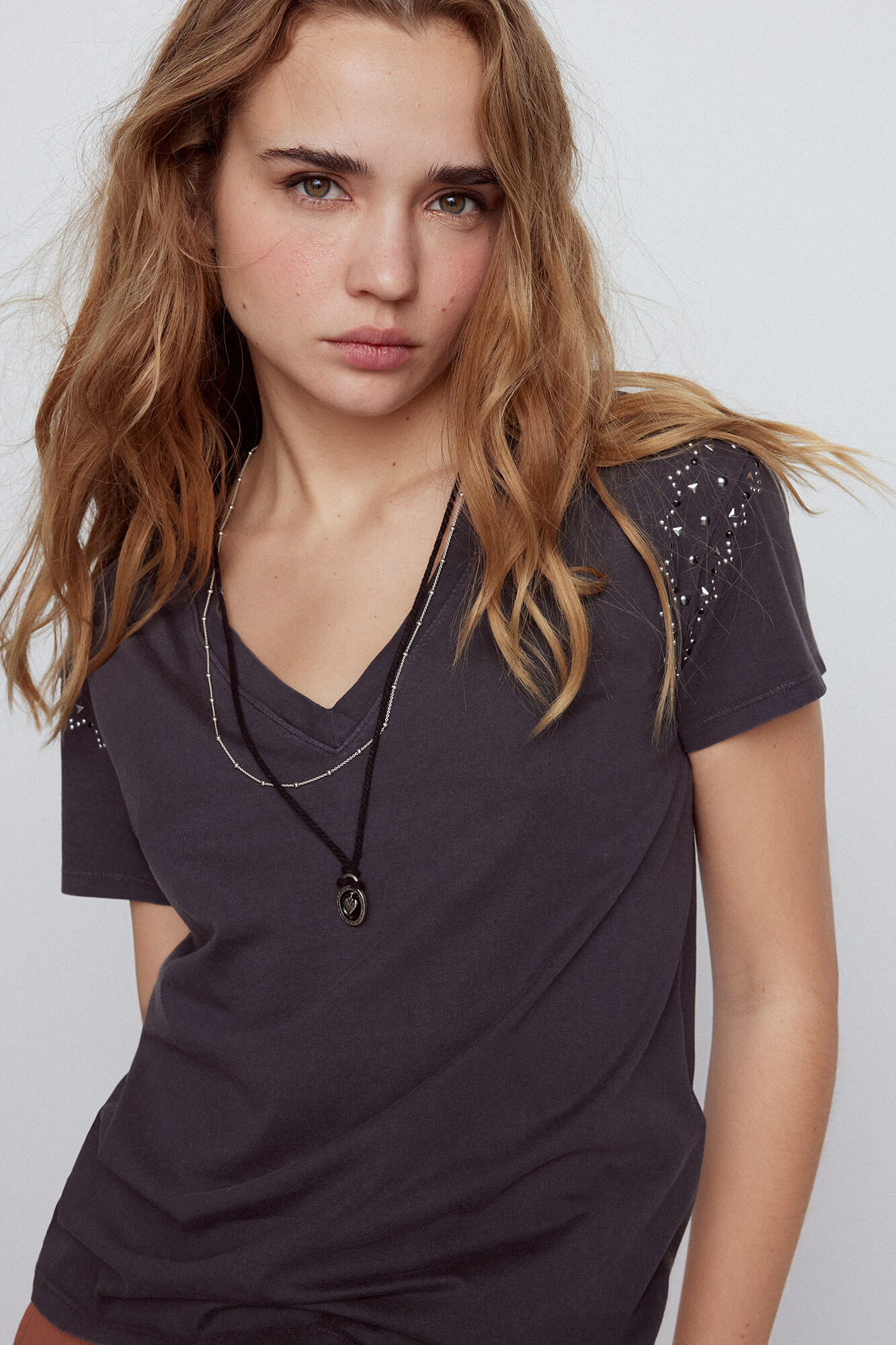 Studded t shirt online