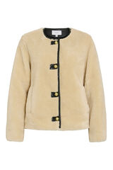 Vila Casaco com efeito borrego de sobretudo Cinzento