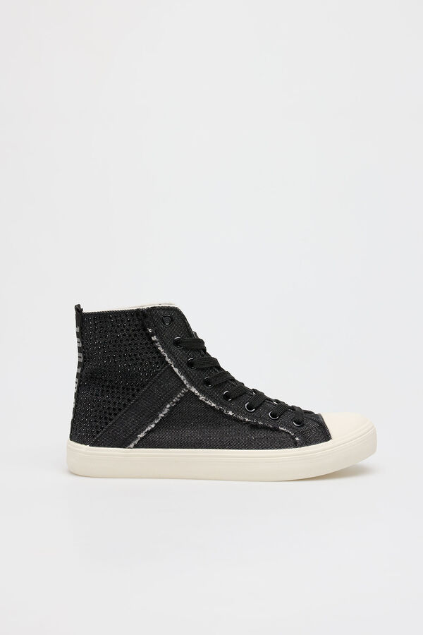 Cortefiel Sneaker strass Gris oscuro