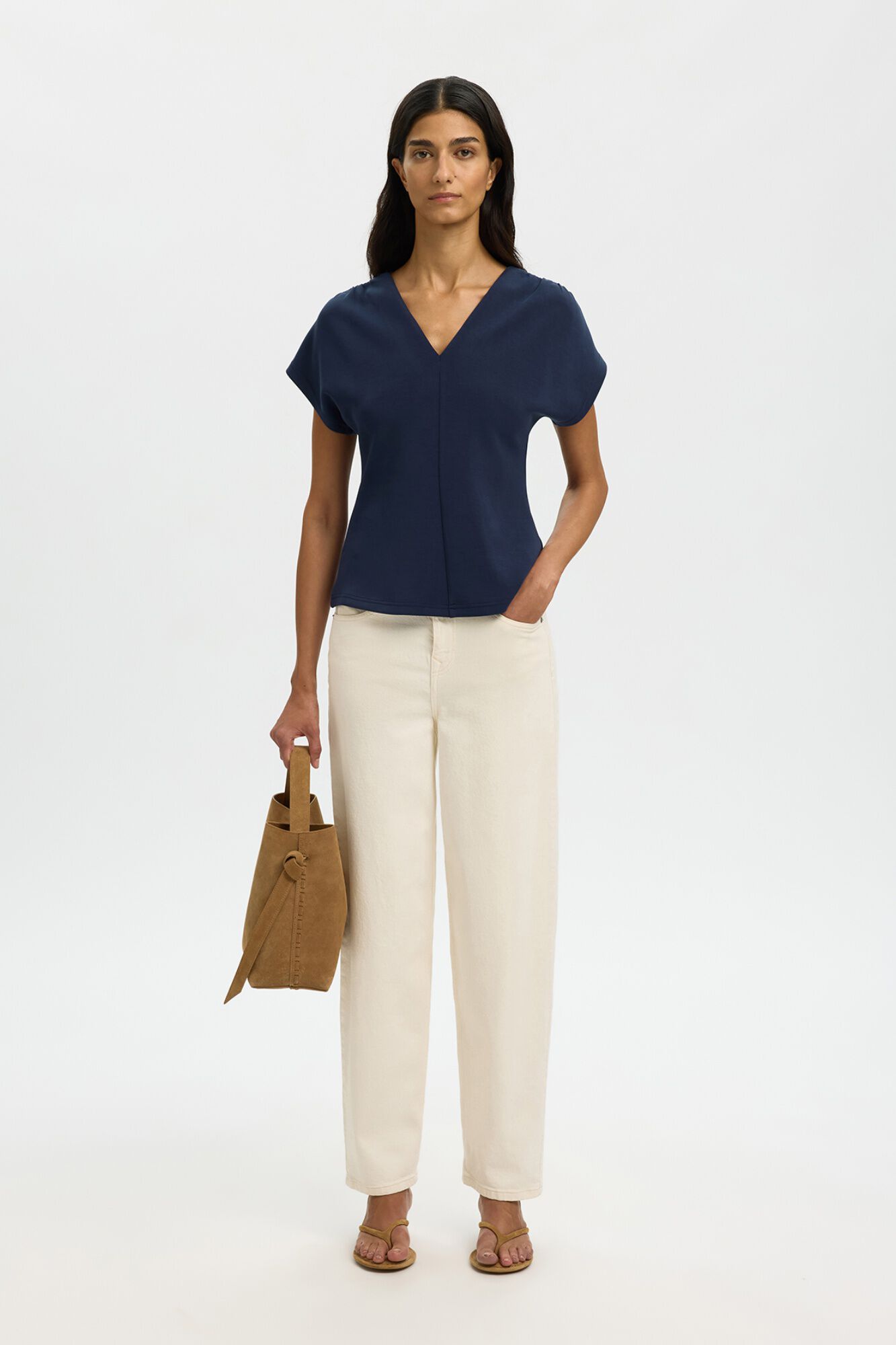 Selected Top con escote pico