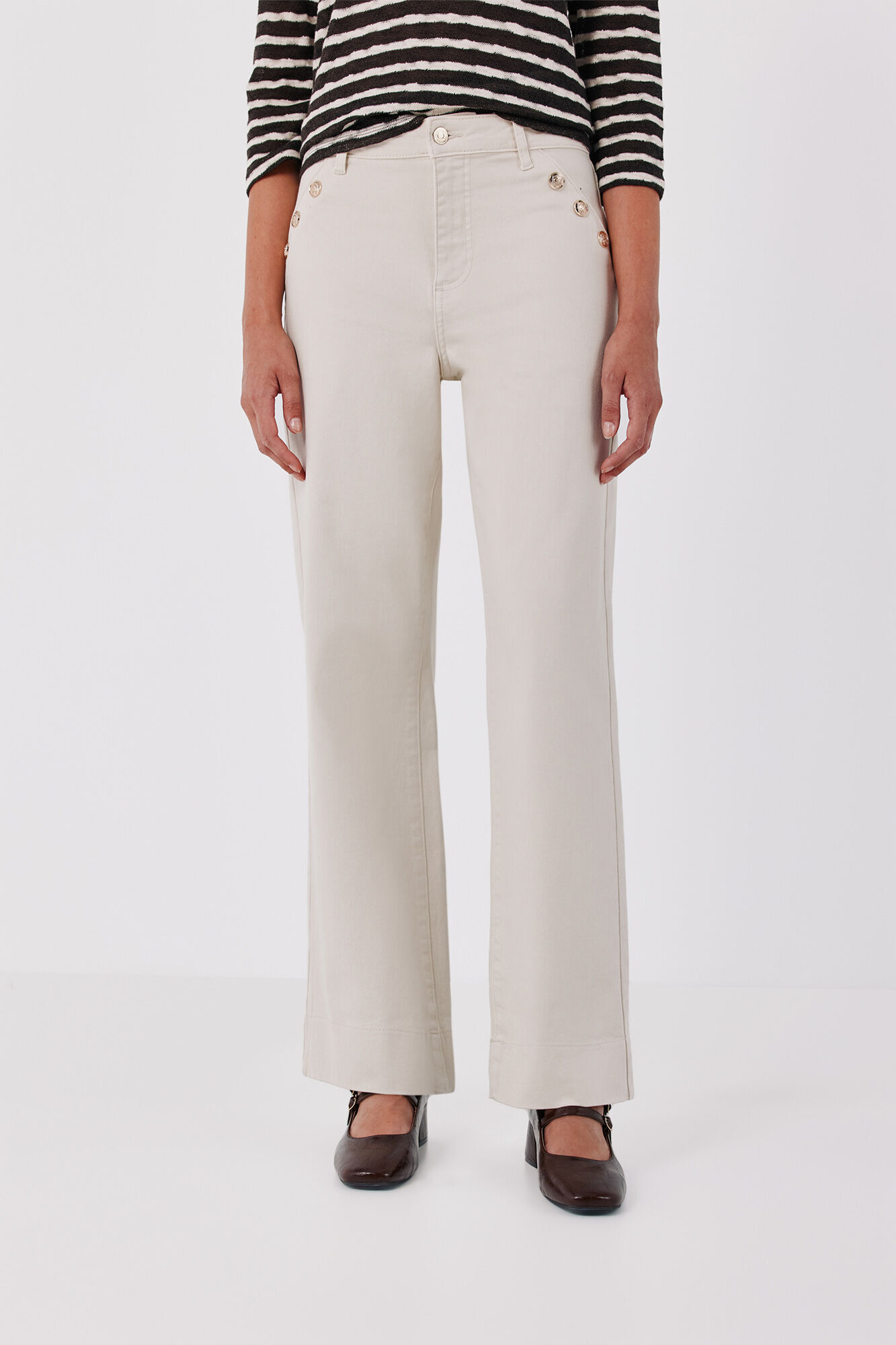 Cortefiel Palazzo jeans with buttons