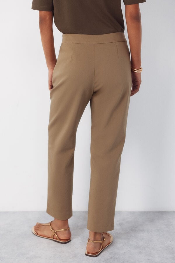 Cortefiel Cal&ccedil;as bot&otilde;es dourados Verde