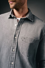 OOTO Sobrecamisa denim Cinzento
