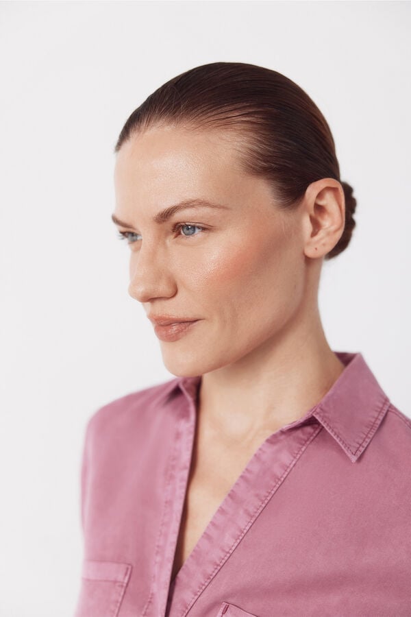 Cortefiel Tencel denim shirt Lilac