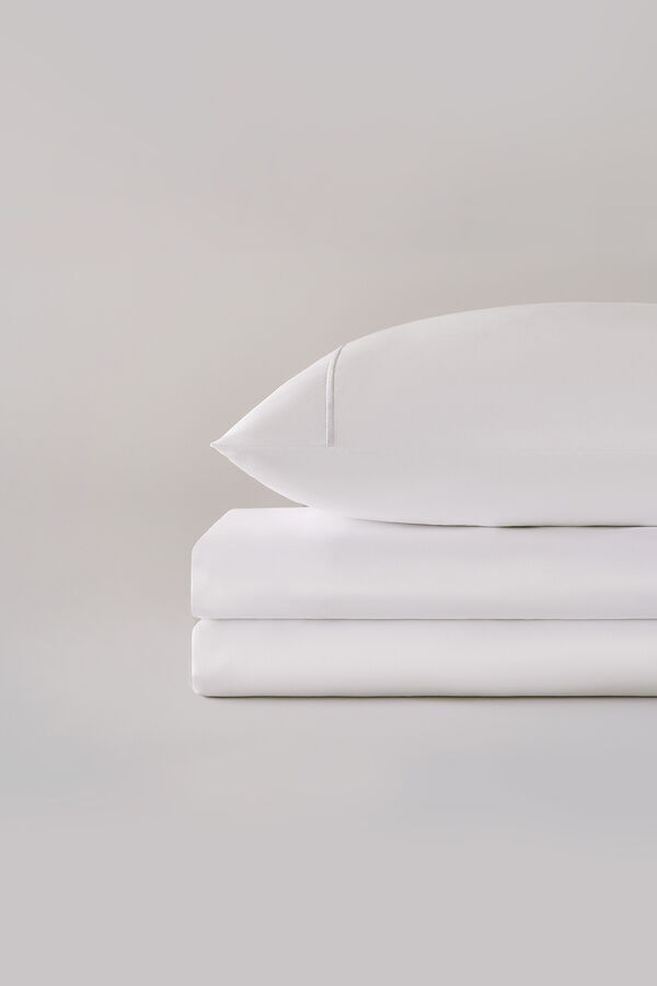 Cortefiel Jogo Capa de Edredão New York Bege cama 150-160 cm Branco