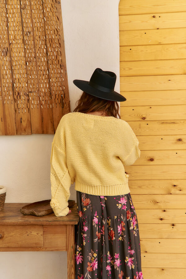 Jaase Jersey-Knit cardigan Yellow