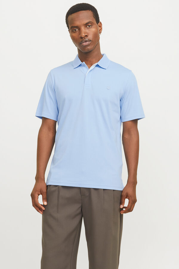 Jack & Jones Camisa pólo liso de regular fit Azul