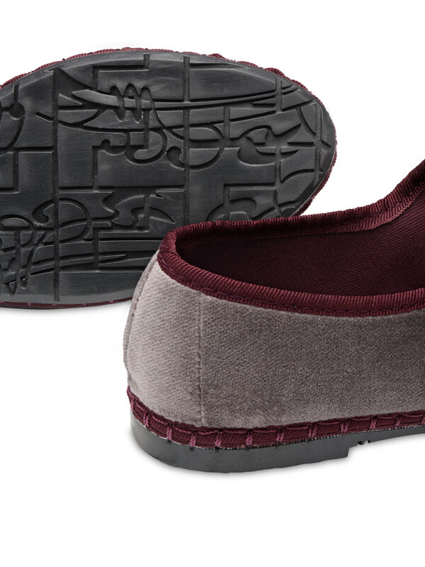 Flabelus Mery Jane de terciopelo Gris