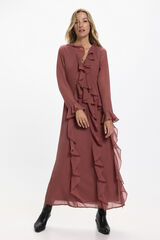 Vero Moda Vestido longo com babados  Subiu