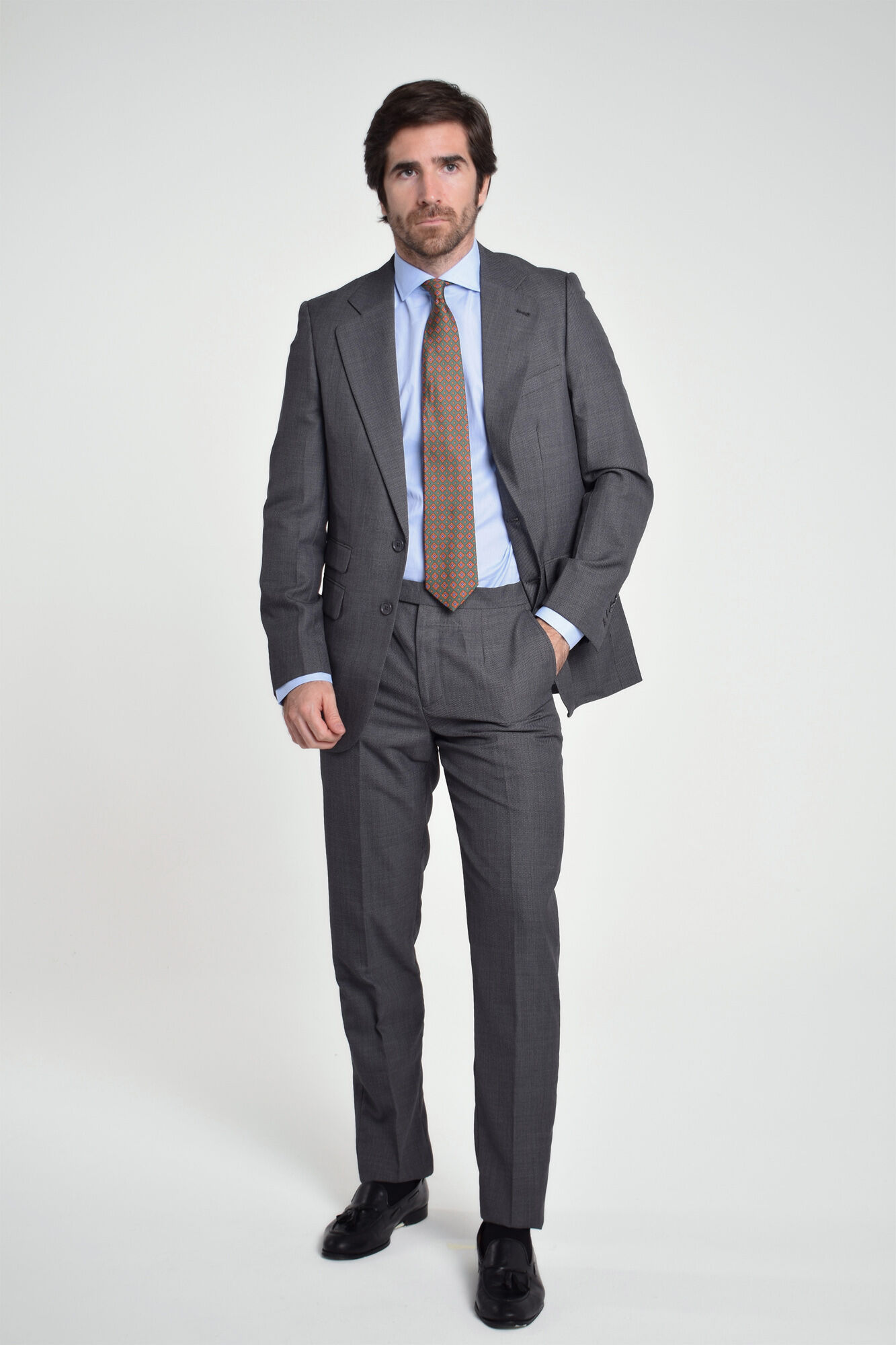 Cloking Blazer de fato em l&atilde; olho de perdiz