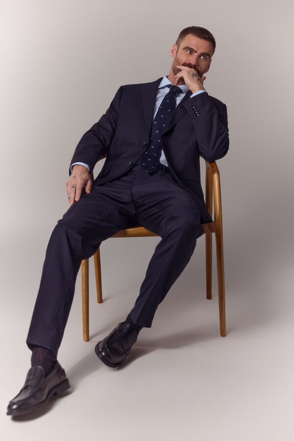 OOTO Pinstripe suit blazer Navy