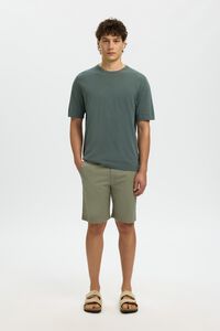 Selected T-shirt de manga curta de homem em malha lisa