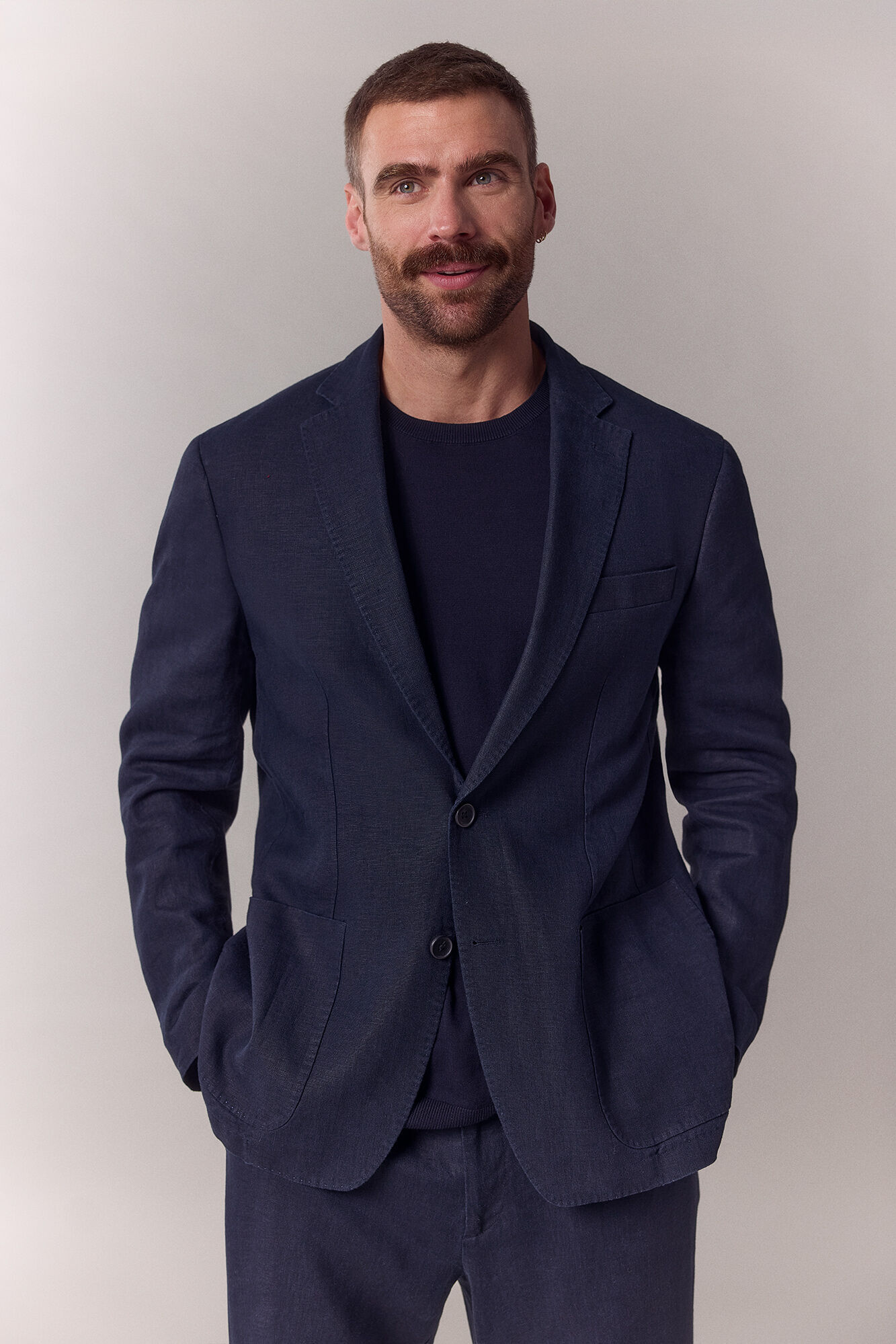 OOTO Blazer coordenado mistura de linho