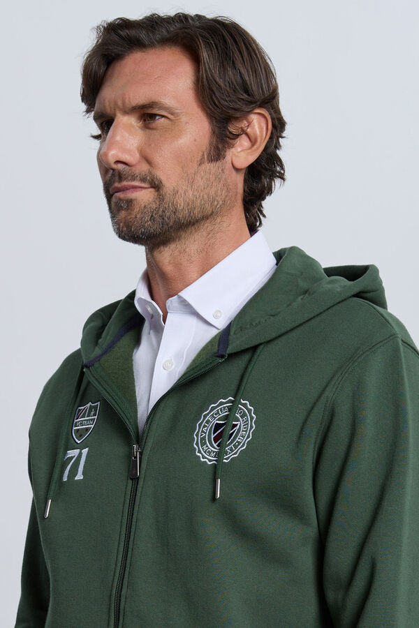 Valecuatro Moletom com sweatshirt e fecho-&eacute;clair verde Verde