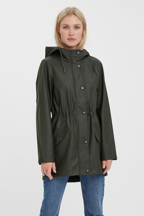 Cortefiel Short raincoat  Green