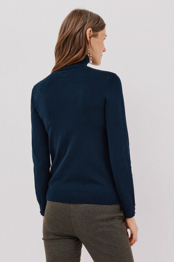 Cortefiel Short-sleeved jumper Navy