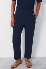 Cortefiel Cal&ccedil;as bot&otilde;es dourados Azul