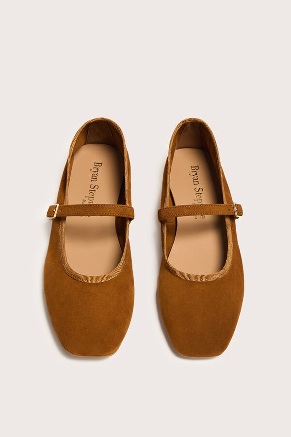 Bryan Stepwise Split leather ballet flats Pink